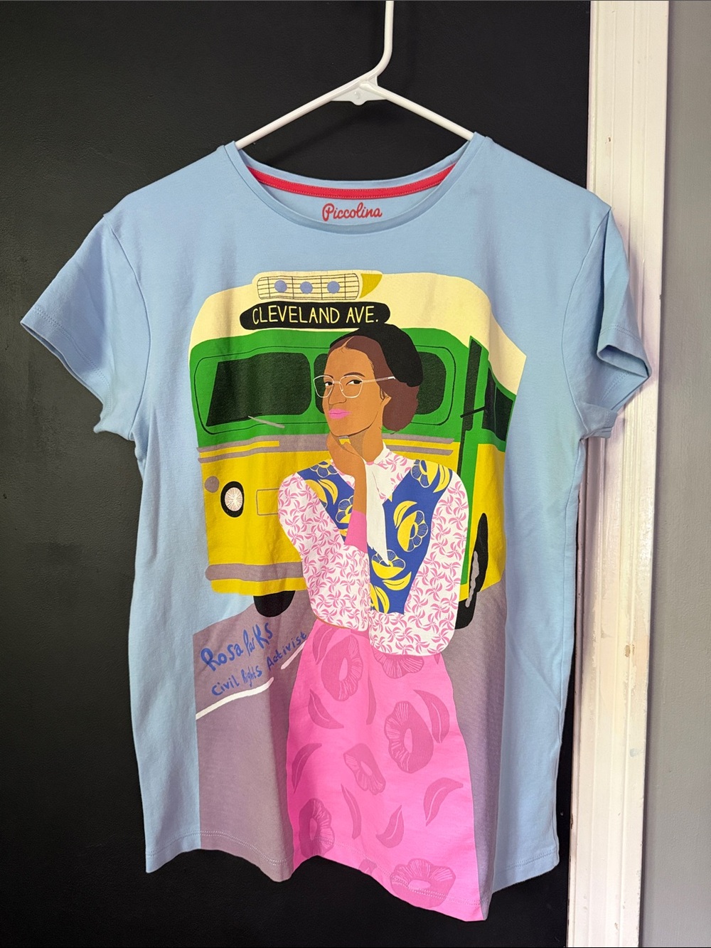 Piccolina Rosa Parks Civil Rights Activist Crewneck Tee Shirt Size: M